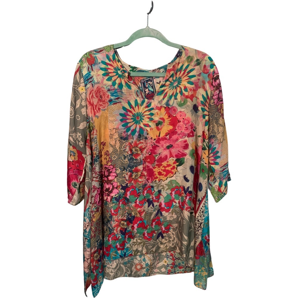 NWT Johnny Was Silk Blouse